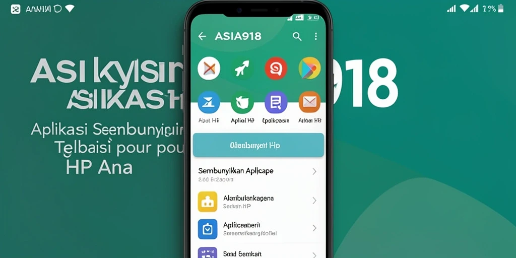 Tampilan antarmuka aplikasi Sembunyikan Aplikasi ASIA918 yang intuitif.