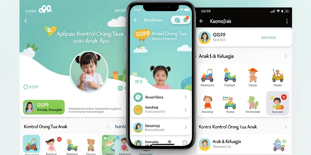 Tampilan antarmuka GG99 yang mudah digunakan untuk kontrol orang tua.