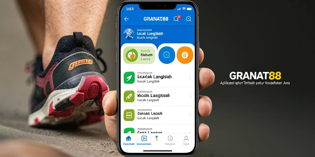Antarmuka pengguna GRANAT88 menampilkan statistik langkah yang jelas dan mudah dipahami.