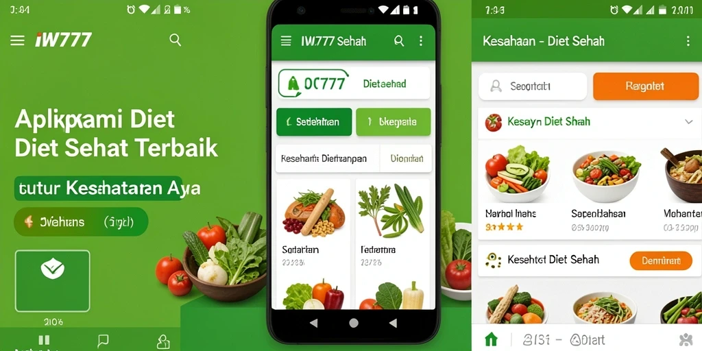 Antarmuka IW777 yang menarik untuk aplikasi Diet Sehat.