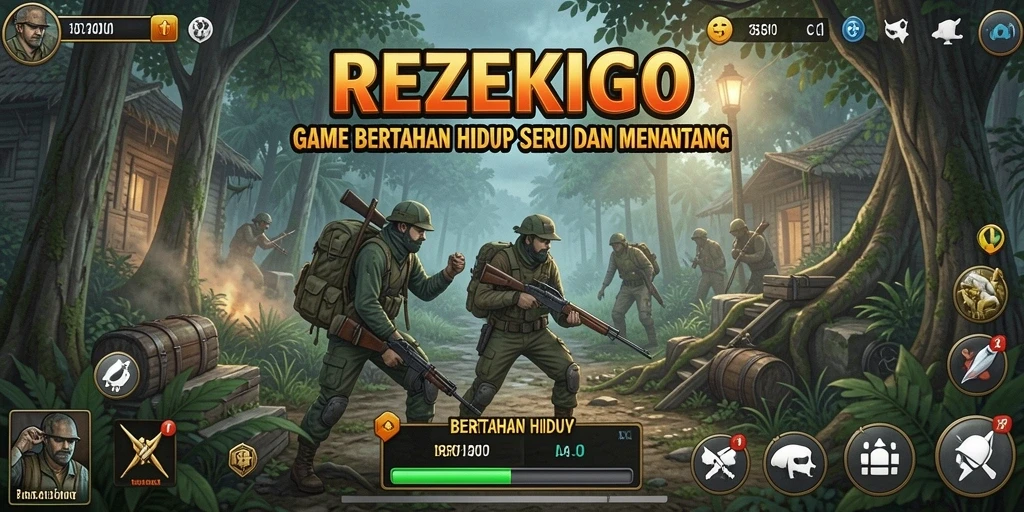 Tampilan antarmuka permainan REZEKIGO yang menarik dan fungsional.