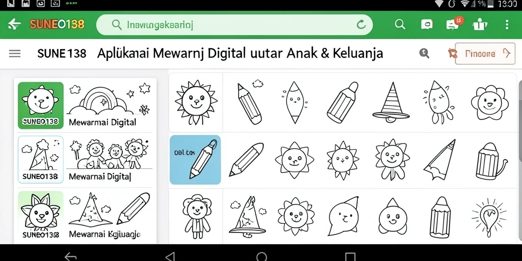 Antarmuka mewarnai yang menarik dan mudah digunakan.