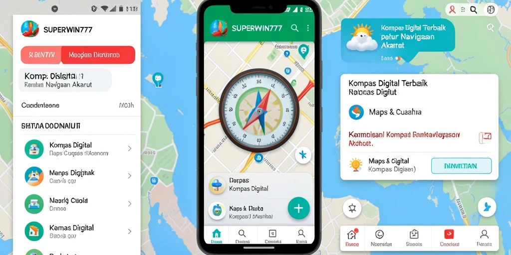Antarmuka pengguna <strong>SUPERWIN777</strong> yang intuitif untuk navigasi kompas digital.