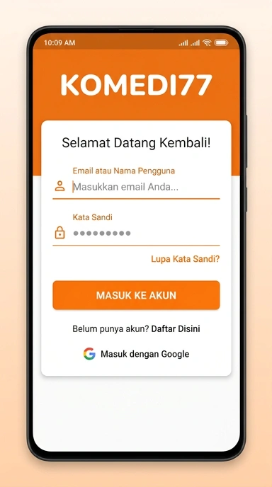 Masuk Akun Komedi77 untuk Pengguna Android