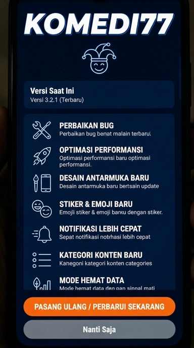 Riwayat Versi Aplikasi komedi77 untuk Android